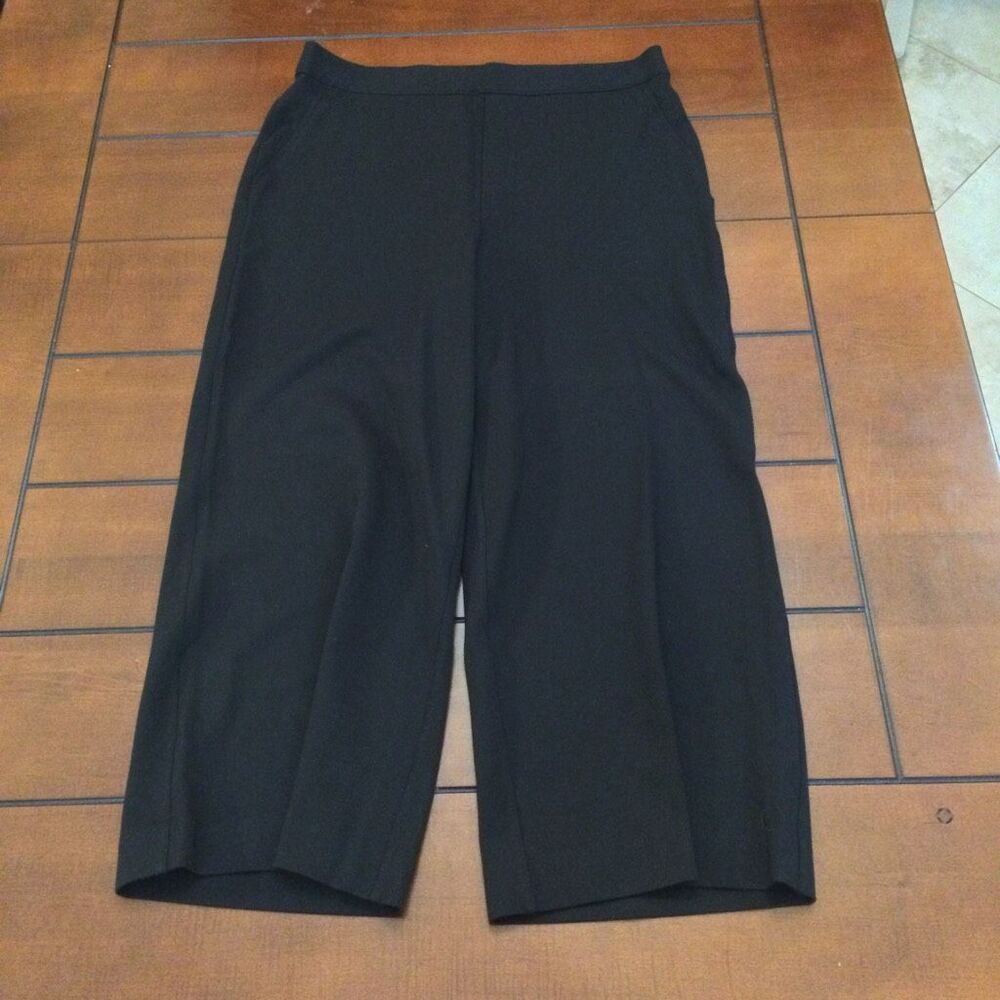 Spanx wide leg black pull on pants xl petite